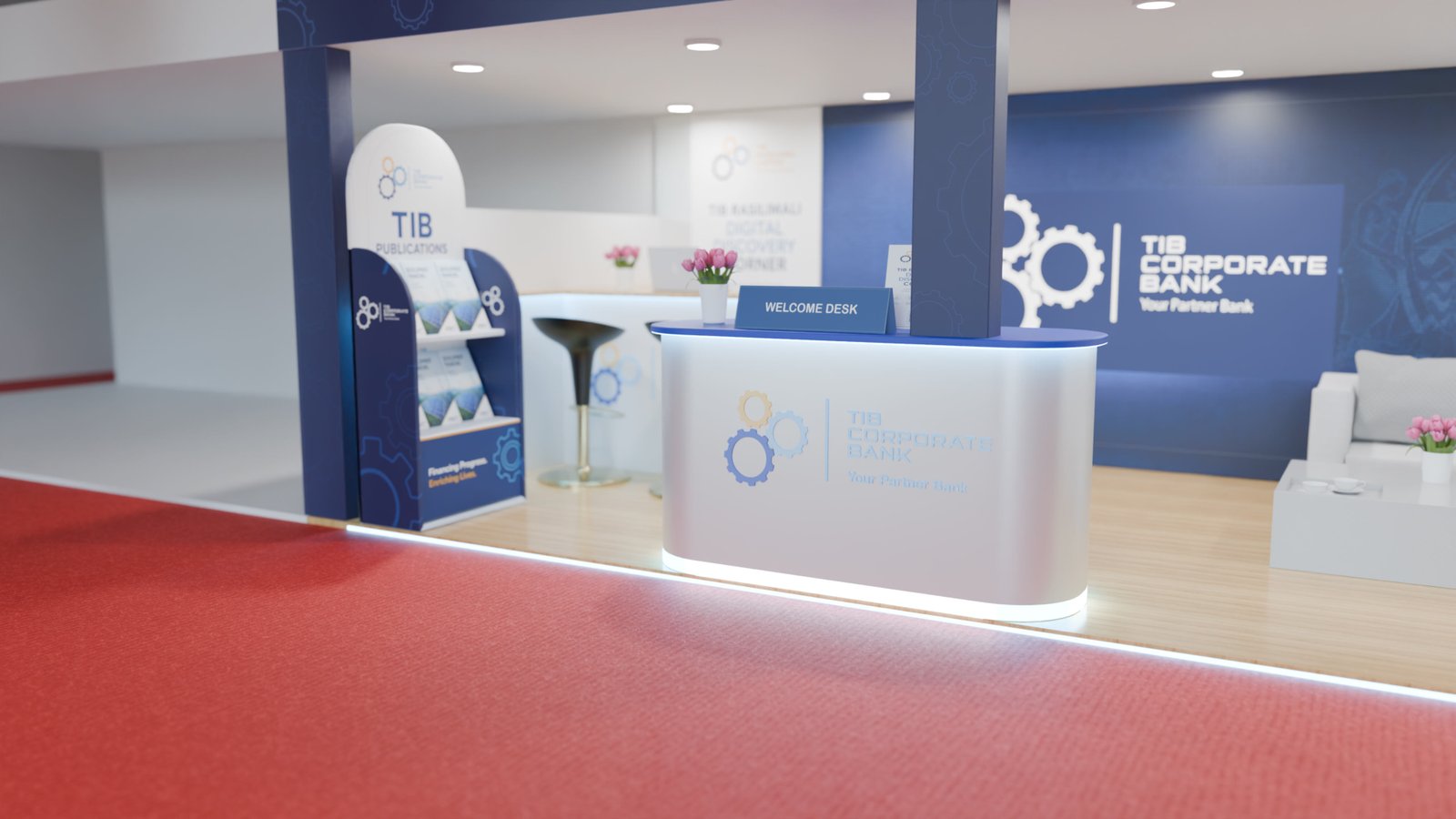 Welcome and Reception Desk — TIB Development Bank Exhibition Booth